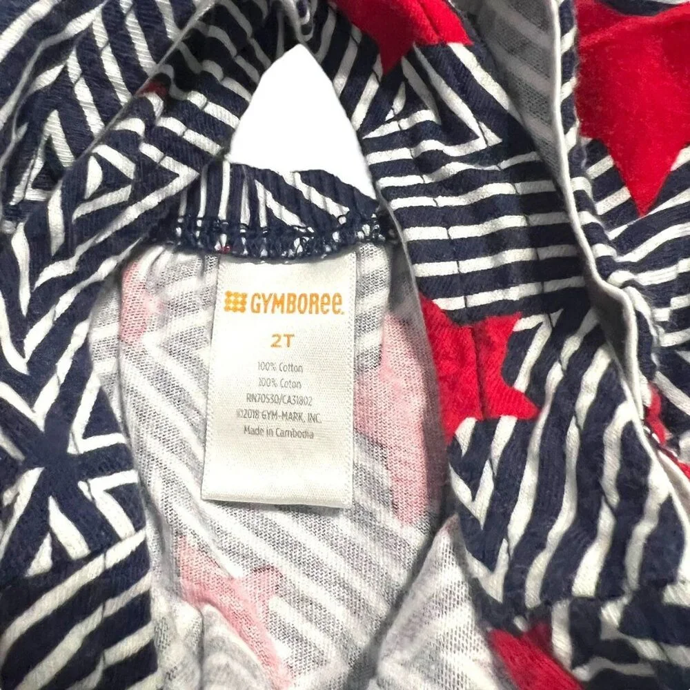 Gymboree 2T Stars & Stripes Patriotic Cross Back Dress